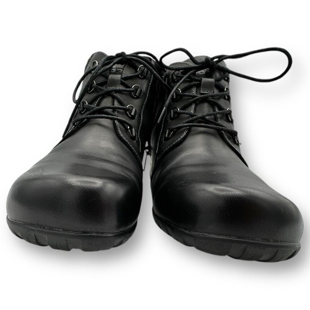 Propet Womens Delaney Zip Lace Up Leather Ankle Boots Black Size 11 - Picture 6 of 12